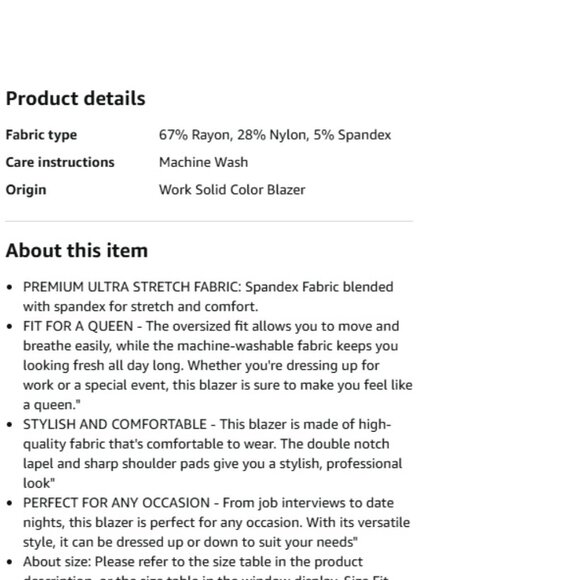 2/$30 NWT Hybrid & Company  Tailored Black Double Lapel  Hourglass Blazer XL - Picture 9 of 9